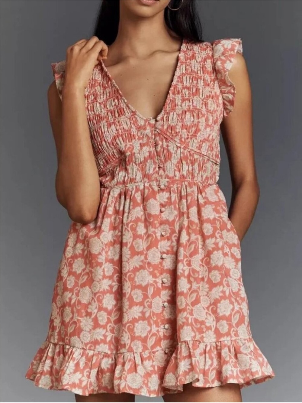 Anthropologie Peregrine Mini Floral Dress Size Medium